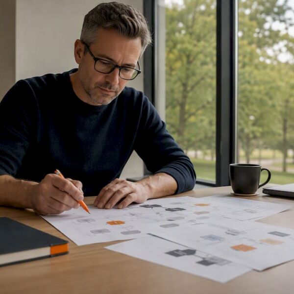 Der Projektmanager nimmt die CRM-Prozessabläufe genau unter die Lupe.