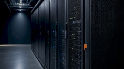 Server-Racks in einem Rechenzentrum in der Schweiz
