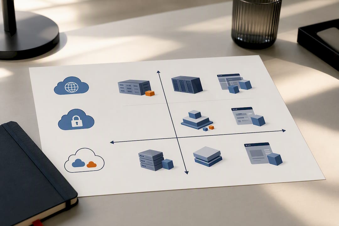 Darstellung der Cloud-Service- und Bereitstellungsmodelle