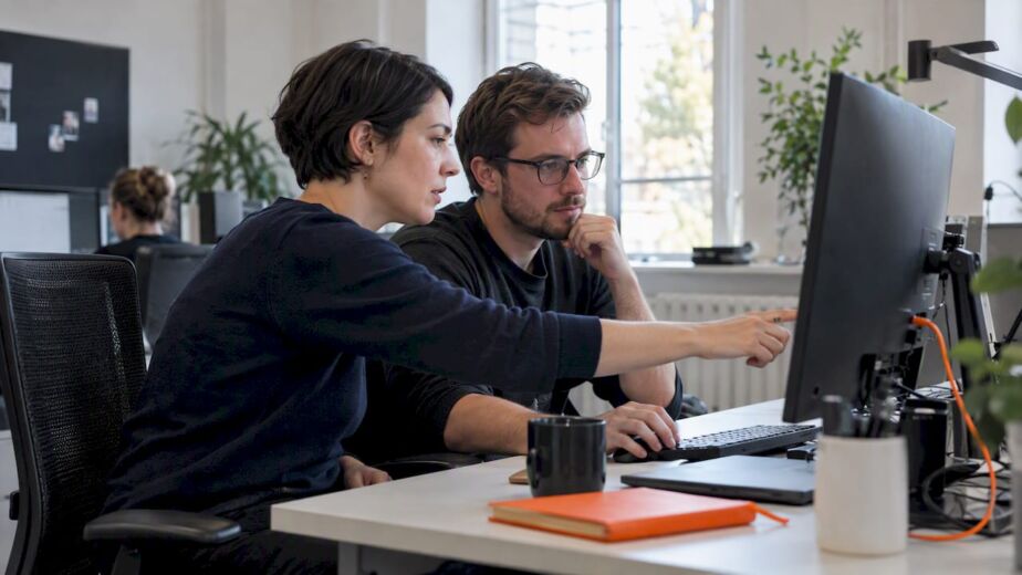 Das QA-Team testet gemeinsam eine Softwareversion