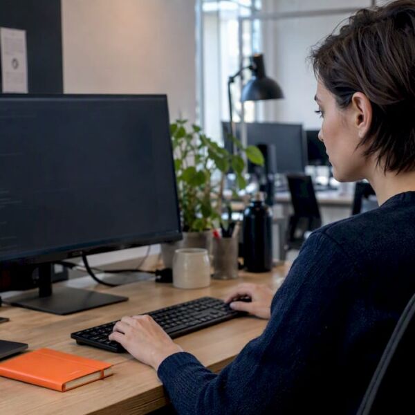 SEO-Entwicklerin testet die technische Seite einer mehrsprachigen Website
