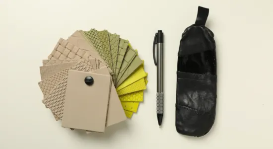 samples of various materials case and pen on whit 2026 01 09 07 59 48 utc